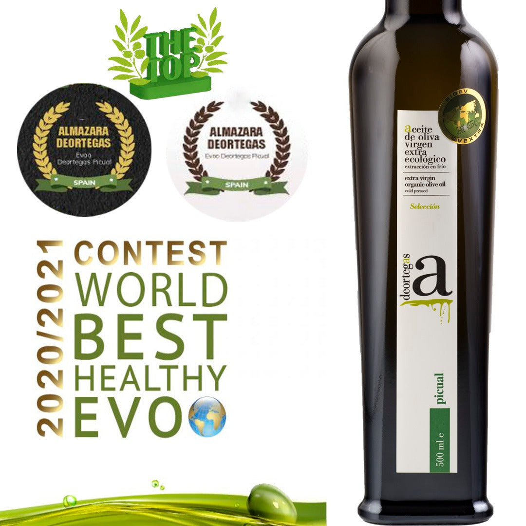 Picual Deortegas en el Top 10 de Mejor Aceite de Oliva Virgen Extra saludable del mundo.