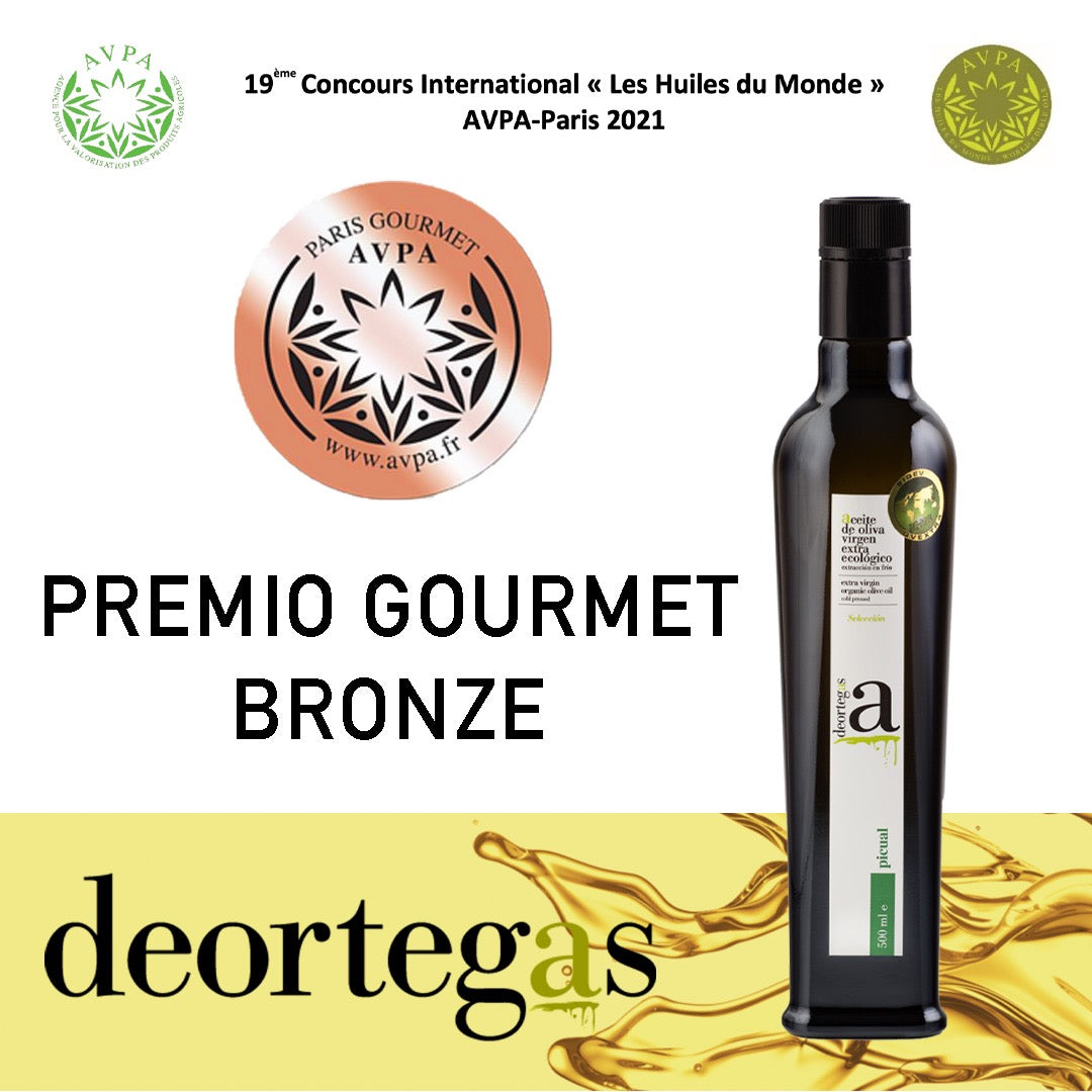 DEORTEGAS PICUAL PREMIO GOURMET BRONCE EN EL 19º CONCURSO INTERNACIONAL "LES HUILES DU MONDE" AVPA